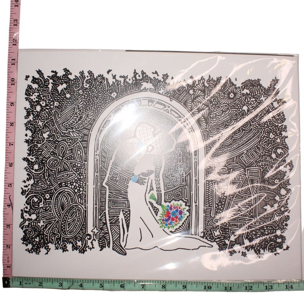 Viz Art Wedding Kiss 11" X 14" Hidden Words Pictures Celebration Decor Artwork - Picture 5 of 5
